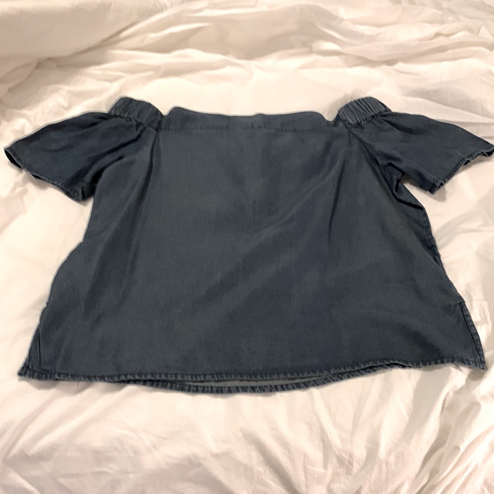 Off the shoulder denim top - size M - Picture 3 of 6